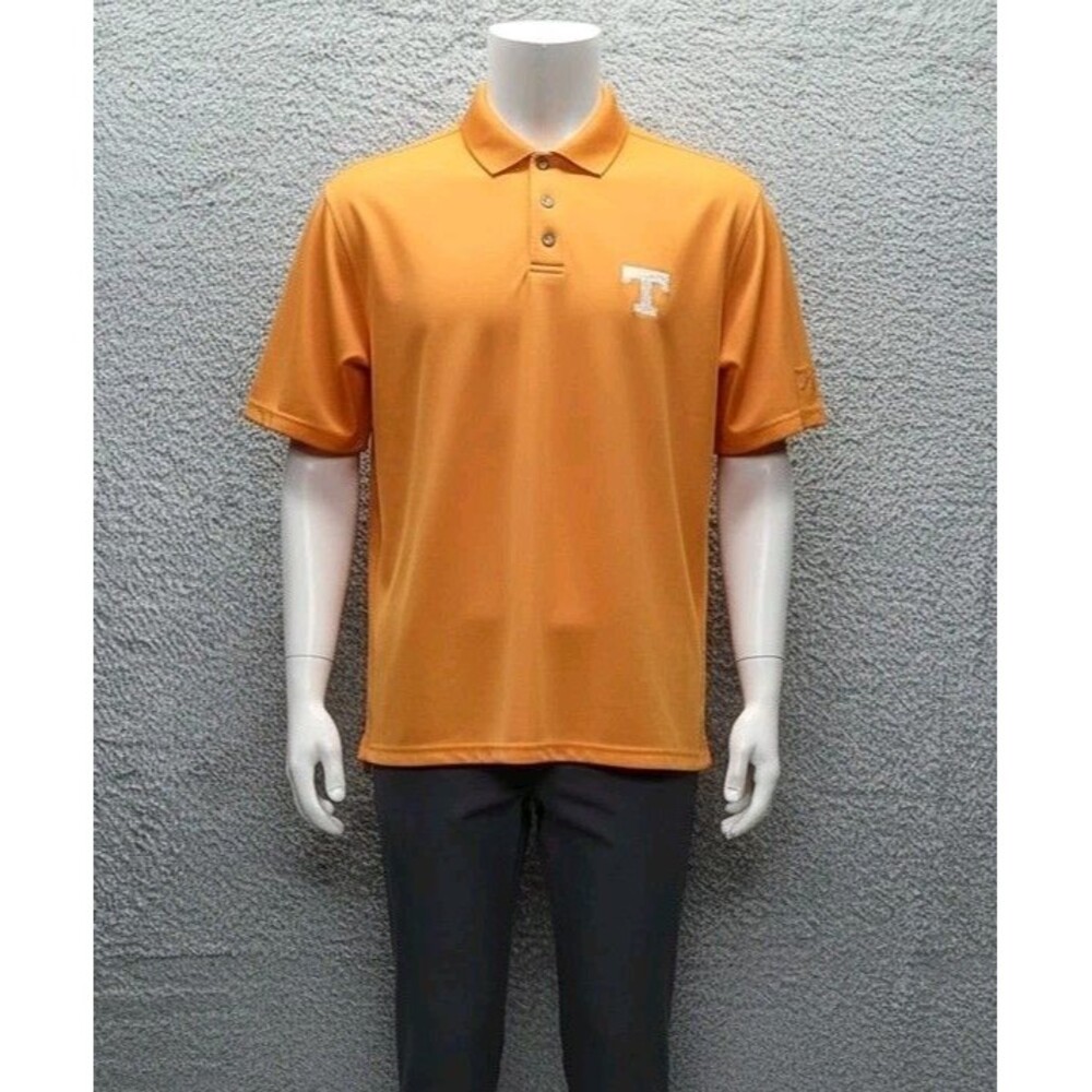 NCAA Tennessee Volunteers Polo Shirt Men's XL Orange Short Sleeve Golf Top